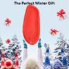 Superio Toboggan Snow Sleds for Kids and Adults, 48" Heavy Duty Plastic Sliders with Handles and Hole for Pull Ropes- Kid and Adult Winter Fun (48 Inches, Red-Green) view 4