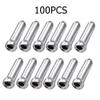 100x Set Bike Cable End Caps Silver Brake Shifter Wire Universal Crimps Road MTN view 3