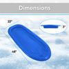 Superio Toboggan Snow Sleds for Kids and Adults, 48" Heavy Duty Plastic Sliders with Handles and Hole for Pull Ropes- Kid and Adult Winter Fun (48 Inches, Blue-Green) view 2