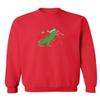 ALLNTRENDS Merry Rexmas Embroidered Ugly Sweater Christmas T Rex Sweatshirt (L, Red) view 1