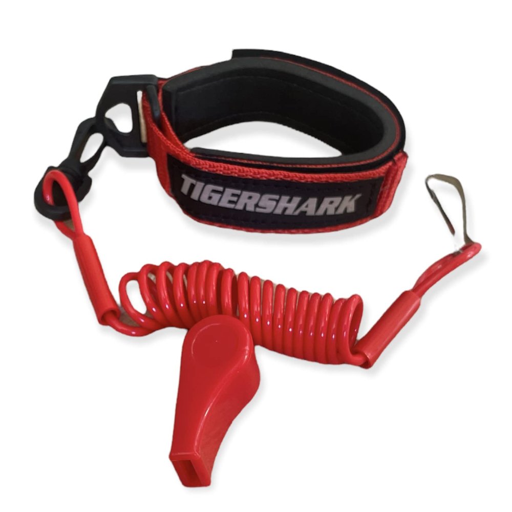 JLP Compatible with Tigershark Tiger Shark Barracuda Daytona Monte Carlo Montego Replacement Lanyard, Whistle & Wrist Band Red