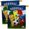 Ornament Collection FIFA World Cup Senegalese Wall 2 Pcs Banner Flag Patio Lawn Garden Room Decorations Outdoor Tapestry Yard Signs Art Team Qatar Trophy Soccer Game Football Gifts, Made in USA view 1