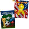 Ornament Collection FIFA World Cup Saudi Support Our Troops Banner Pack Wall Art Flag Room Decorations Indoor Outdoor Tapestry Yard Signs Team Qatar Trophy Soccer Game Football Gifts, Made in USA view 1