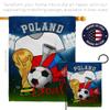 Ornament Collection FIFA World Cup Polish American Flag Banner Pack Patio Lawn Garden Patriotic Outdoor Decorations Indoor Tapestry Yard Signs Team Qatar Trophy Soccer Game Football Gifts, Made In USA view 4