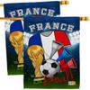 Ornament Collection FIFA World Cup French Wall 2 Pcs Banner Flag Patio Lawn Garden Room Decorations Outdoor Tapestry Yard Signs Art Team Qatar Trophy Soccer Game Football Gifts, Made in USA view 1