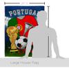 Ornament Collection FIFA World Cup Portuguese Wall 2 Pcs Banner Flag Patio Lawn Garden Room Decorations Outdoor Tapestry Yard Signs Art Team Qatar Trophy Soccer Game Football Gifts, Made in USA view 2