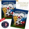 Ornament Collection FIFA World Cup Korean American Flag Banner Pack Wall Art Patio Porch Lawn Garden Outdoor Decorations Tapestry Yard Signs Team Qatar Trophy Soccer Game Football Gifts, Made in USA view 3