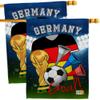 Ornament Collection FIFA World Cup German Wall 2 Pcs Banner Flag Patio Lawn Garden Room Decorations Outdoor Tapestry Yard Signs Art Team Qatar Trophy Soccer Game Football Gifts, Made in USA view 1