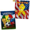 Ornament Collection FIFA World Cup Senegalese Support Our Troops Banner Pack Wall Art Flag Room Decorations Indoor Outdoor Tapestry Yard Signs Team Qatar Trophy Soccer Game Football Gifts, Made In USA view 1