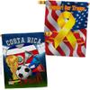 FIFA World Cup Costa Rican Flags Support Our Troops Banner Pack Wall Art Flag Room Decorations Indoor Outdoor Tapestry Yard Signs Team Qatar Trophy Soccer Game Football Gifts Made In USA view 1