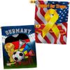 Ornament Collection FIFA World Cup German Support Our Troops Banner Pack Wall Art Flag Room Decorations Indoor Outdoor Tapestry Yard Signs Team Qatar Trophy Soccer Game Football Gifts, Made in USA view 1