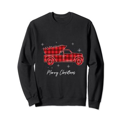 Christmas tree on the car Sweatshirt