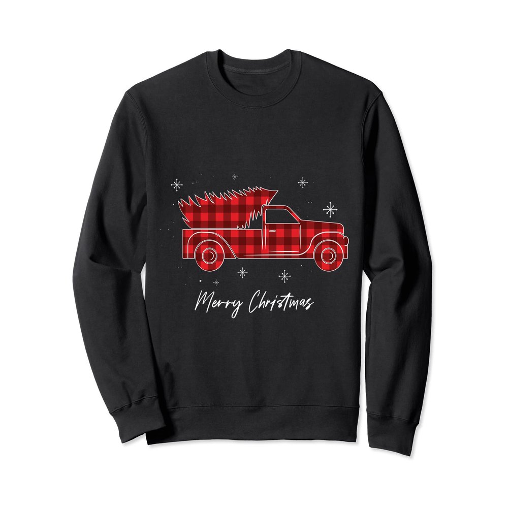 Christmas tree on the car Sweatshirt