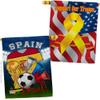 FIFA World Cup Spanish Flags Support Our Troops Banner Pack Wall Art Flag Room Decorations Indoor Outdoor Tapestry Yard Signs Team Qatar Trophy Soccer Game Football Gifts Made In USA view 1