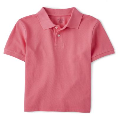 The Children's Place,Short Sleeve Pique Polo,Astilbe,XLarge (14)