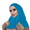 AIBEARTY Women Fashion Instant Muslim Turban Hijab with Snap Fastener Breathable Headscarf Bonnet Cap Turban Hat Shawl view 4