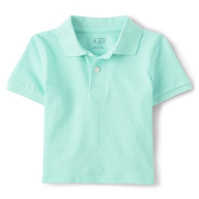The Children's Place,And Toddler Boys Fashion Polo,Baby-Boys,Mellow Aqua,6-9 Months