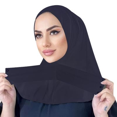 AIBEARTY Women Fashion Instant Muslim Turban Hijab with Snap Fastener Breathable Headscarf Bonnet Cap Turban Hat Shawl