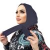 AIBEARTY Women Fashion Instant Muslim Turban Hijab with Snap Fastener Breathable Headscarf Bonnet Cap Turban Hat Shawl view 3