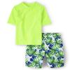 The Children's Place,Short Sleeve Rash Guard and Bottoms,boys,Leaf Green,Small view 1