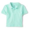 The Children's Place Baby Boys And Toddler Short Sleeve Solid Colored Polo Shirt, Mellow Aqua, 9-12 Months US view 1