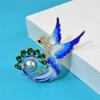 Brooches for Men, Vintage Pins, Flying Eagle Brooches Pin, Elegant Brooch Jewelry for Birthday, Party, Anniversary, Wedding, Blue view 2