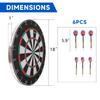 GSE Games & Sports Expert 18"x1" 2-in-1 Flocking Dartboard Game Set with Six 17G Steel Tip Darts. Bullseye and Dart Board Games Set view 2