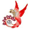 Brooches for Men, Vintage Pins, Flying Eagle Brooches Pin, Elegant Brooch Jewelry for Birthday, Party, Anniversary, Wedding, Red view 1