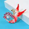 Brooches for Men, Vintage Pins, Flying Eagle Brooches Pin, Elegant Brooch Jewelry for Birthday, Party, Anniversary, Wedding, Red view 2