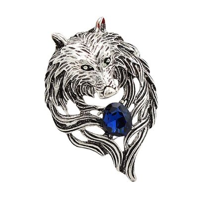 Brooches for Men, Vintage Pins, Creative Wolf Brooches Pin, Elegant Brooch Jewelry for Birthday, Party, Anniversary, Wedding, Silver