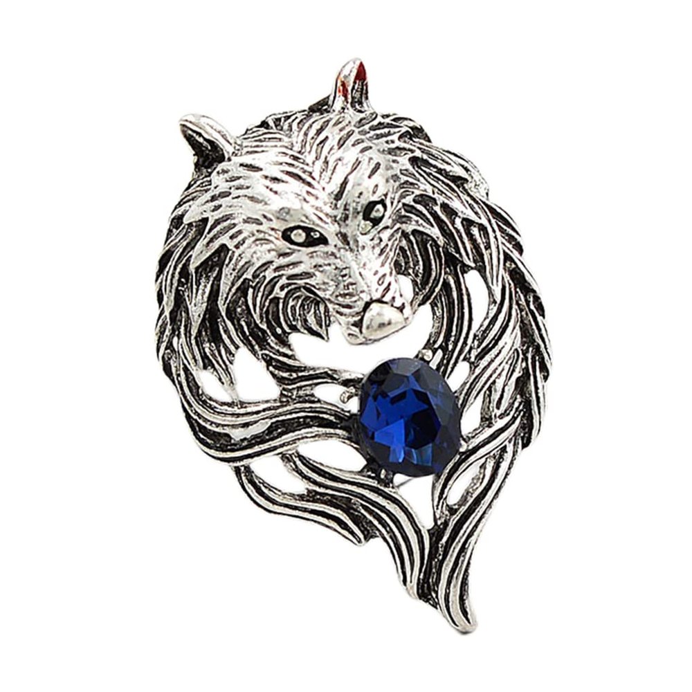 Brooches for Men, Vintage Pins, Creative Wolf Brooches Pin, Elegant Brooch Jewelry for Birthday, Party, Anniversary, Wedding, Silver