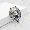 Brooches for Men, Vintage Pins, Creative Wolf Brooches Pin, Elegant Brooch Jewelry for Birthday, Party, Anniversary, Wedding, Silver view 2