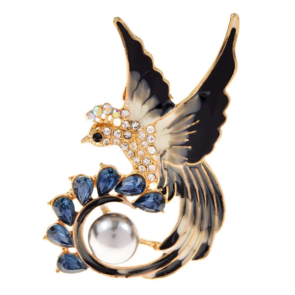 Brooches for Men, Vintage Pins, Flying Eagle Brooches Pin, Elegant Brooch Jewelry for Birthday, Party, Anniversary, Wedding, Black