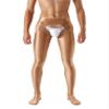 FEESHOW Mens Hollow Out Stretchy Crotchless Leggings Glossy Skinny Pants Underwear Nightwear Coffee X-Large view 1