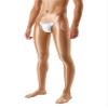 FEESHOW Mens Hollow Out Stretchy Crotchless Leggings Glossy Skinny Pants Underwear Nightwear Coffee X-Large view 2