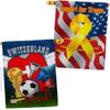 FIFA World Cup Swiss Flags Support Our Troops Banner Pack Wall Art Flag Room Decorations Indoor Outdoor Tapestry Yard Signs Team Qatar Trophy Soccer Game Football Gifts Made In USA view 1