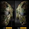 CZMYCBG Multicam Airsoft Paintball Tactical Helmet with Full Face Protective Mask Built-in HD Headset and Anti-Fog Fan Adjustable Outdoor Military Gear,Black view 4