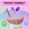 Drink Covers, Reusable Drink Cover, Cup Cover with Straw Hole(Pink) view 3