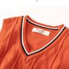 Miaeowve Kids Boys Girls Unisex Sleeveless Sweater Vest Pullover Knitted Jumper Student School Uniform Orange 5-6 Years view 4
