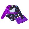Hansber Big Girls Athletic Biketard Metallic Cutout Back Gymnastics Leotard with Shorts Dance Outfit Purple 14 Years view 4