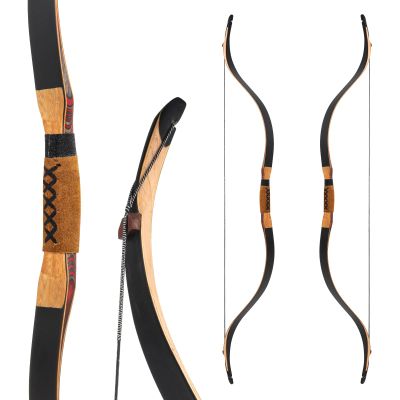 Deerseeker Archery 52" Recurve Bows Traditional Longbow Handmade Tatar Horsebow Set Ambidextrous Bow for Adults & Youth Practice Target Shooting (horsebow pro, 30lbs)