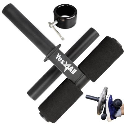 Yes4All Tib Bar - Professional Tibialis Trainer - Get Stronger Calves, Shins and Ankles with Long Bar for More Plates and Ripping Lower Leg Muscles. Fit 2" Weight Plates - All Shoe Sizes for Men/Women