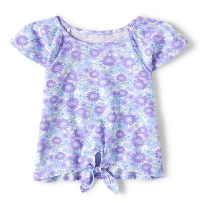 The Children's Place,Sleeveless Tie Front Tank Top,Iris Pop,XLarge (14)