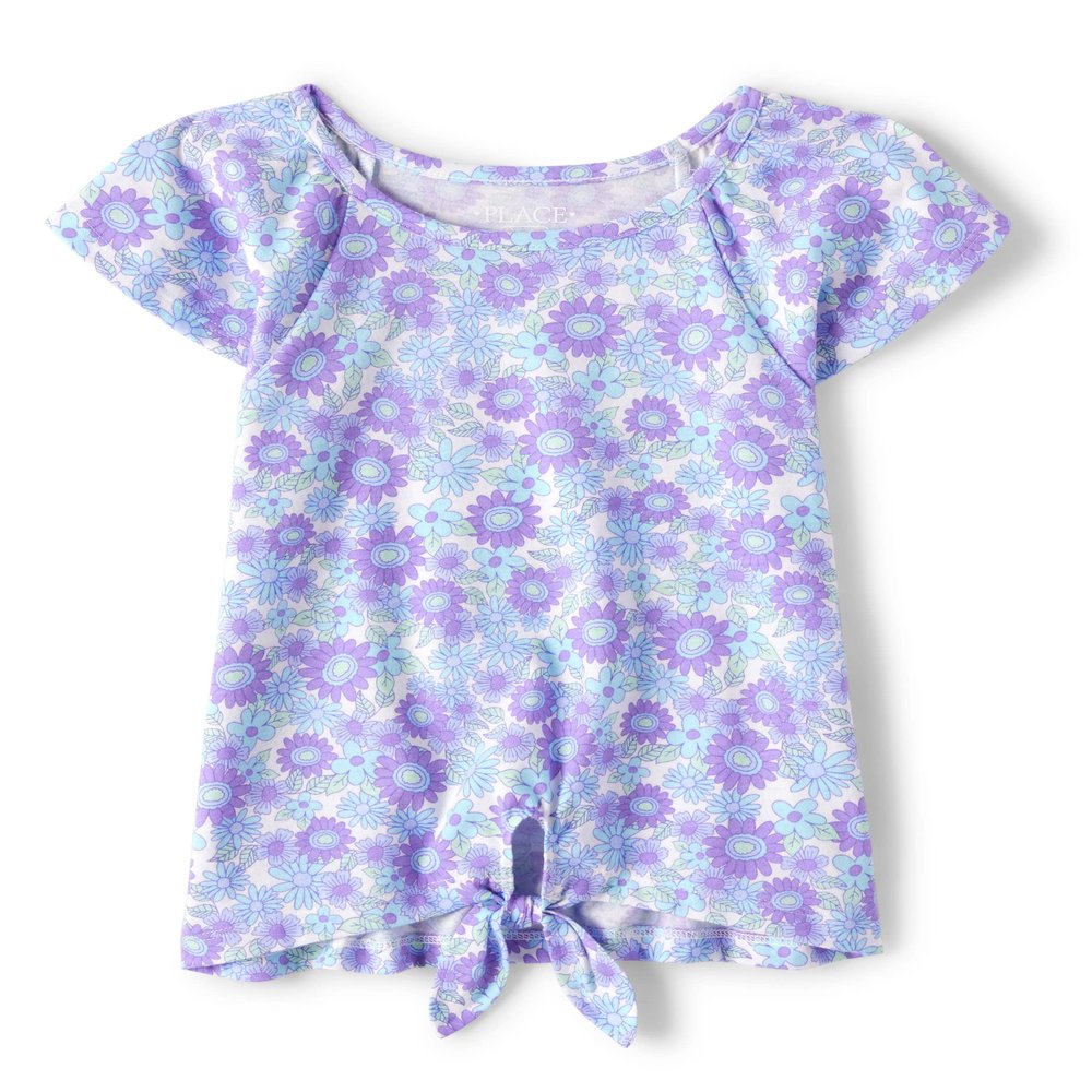 The Children's Place,Sleeveless Tie Front Tank Top,Iris Pop,XLarge (14)