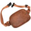 APHISON Fanny Packs for Women Belt Bag Crossbody Bags for Women Mini Everywhere Fashion Waist Bag Vegan Leather Purse with Adjustable Strap Brown view 1