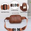 APHISON Fanny Packs for Women Belt Bag Crossbody Bags for Women Mini Everywhere Fashion Waist Bag Vegan Leather Purse with Adjustable Strap Brown view 4