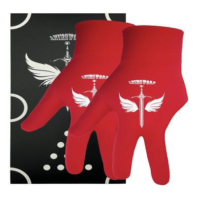 ANIMSWORD 2 Piece/Set Breathable and Comfortable Billiard Pool Gloves Fits on Left Hand for Snooker Cue Sport Glove.