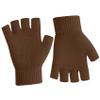 NZKNP Winter Warm Knitted Gloves - Half Finger Gloves for Women & Men, Cold Weather Fingerless Mittens (Brown) view 1