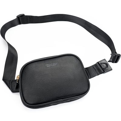 APHISON Fanny Packs for Women Belt Bag Crossbody Bags for Women Mini Everywhere Fashion Waist Bag Vegan Leather Purse with Adjustable Strap Black