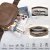 APHISON Fanny Packs for Women Belt Bag Crossbody Bags for Women Mini Everywhere Fashion Waist Bag Vegan Leather Purse with Adjustable Strap Black view 2